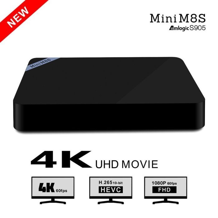 GBSELL Mini M8S TV Box 4K 1080HD Amlogic S905 Android HDMI WiFi Bluetooth 4.0 2GB 8GB N2