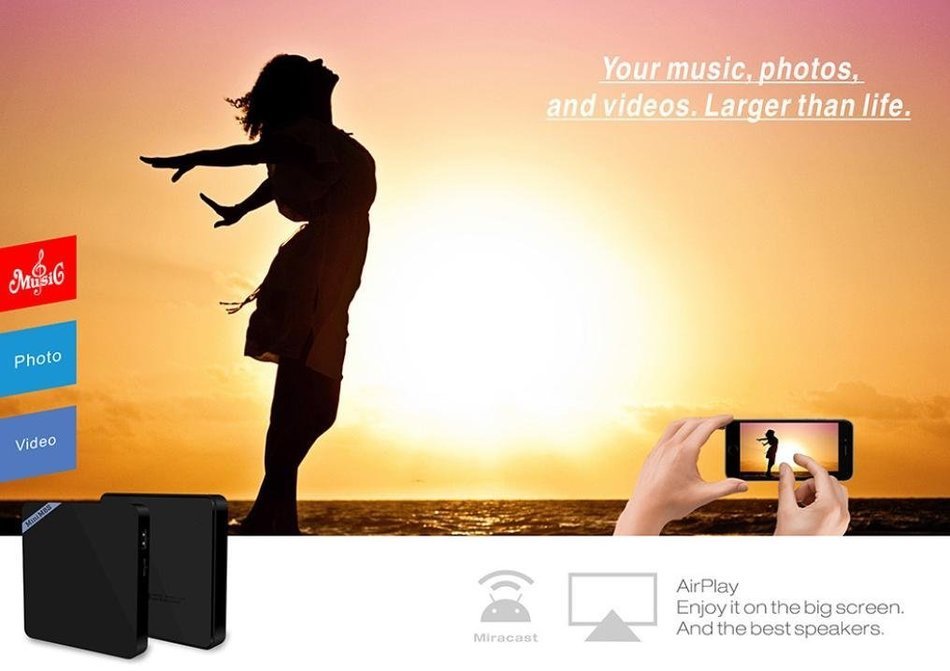 GBSELL Mini M8S TV Box 4K 1080HD Amlogic S905 Android HDMI WiFi Bluetooth 4.0 2GB 8GB N6