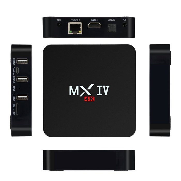 Vipwind MX IV 4K Smart Android TV Box Android5.1 Amlogic S905 Quad-Core XBMC 2G/8G Mini PC WiFi 1000M LAN H.265... N2