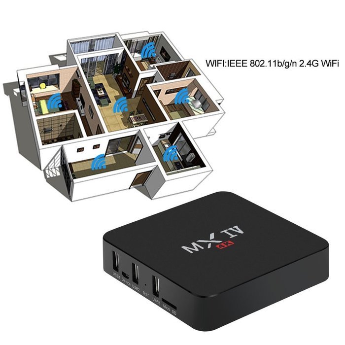 Vipwind MX IV 4K Smart Android TV Box Android5.1 Amlogic S905 Quad-Core XBMC 2G/8G Mini PC WiFi 1000M LAN H.265... N5