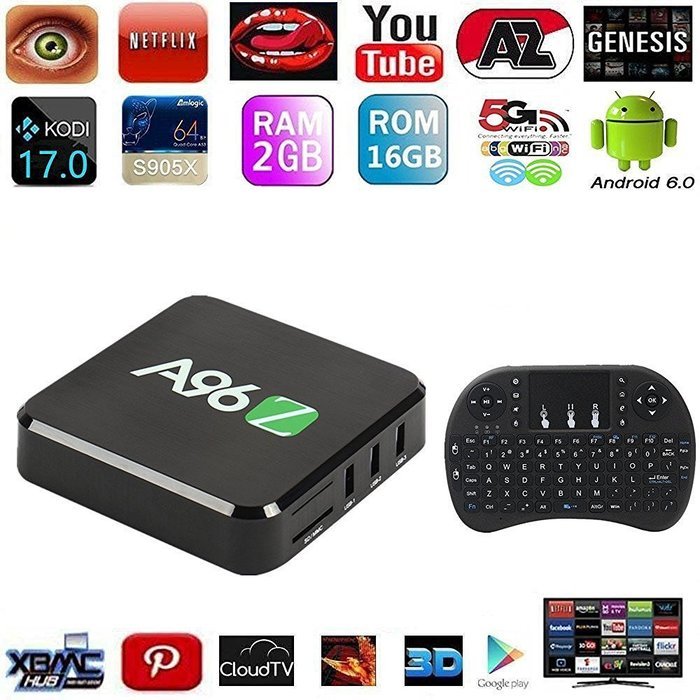 Refresh Your Life A96Z 4K Android TV Box KODI(XBMC) 17.0 Dual WIFI 2.4G/5G Android 6.0 Marshmallow Amlogic S905X...