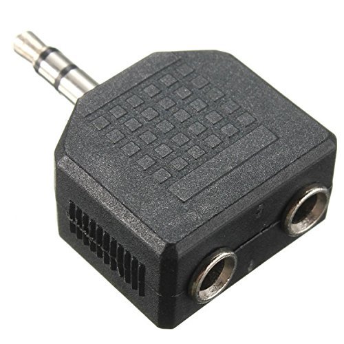 BephaMart 5PCS 3.5mm Aux Stereo Splitter Earphone Headphone 1 to 2 Earbuds Double Plug Adapter N2