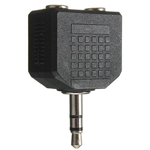 BephaMart 5PCS 3.5mm Aux Stereo Splitter Earphone Headphone 1 to 2 Earbuds Double Plug Adapter N3
