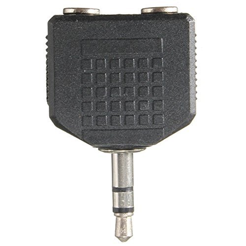 BephaMart 5PCS 3.5mm Aux Stereo Splitter Earphone Headphone 1 to 2 Earbuds Double Plug Adapter N4