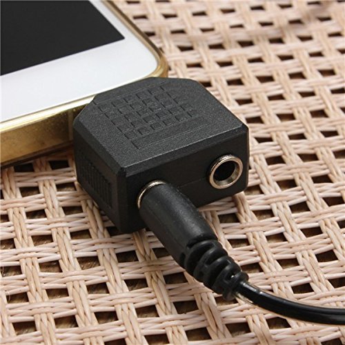 BephaMart 5PCS 3.5mm Aux Stereo Splitter Earphone Headphone 1 to 2 Earbuds Double Plug Adapter N6