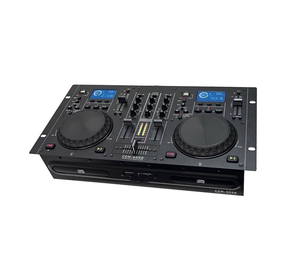 NEW ! CDM 4000 2 Channel Dual CD/MP3/USB DJ Media Player Mixer System , Steaming Media Players N2