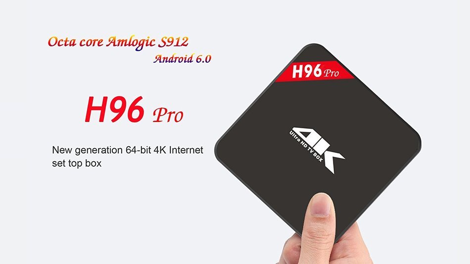 Android 6.0 Marshmallow 2G 16GB Amlogic S912 Octa Core H96 PRO TV BOX H.265 4K UHD 3D Kodi 17.0 Pre-installed... N2