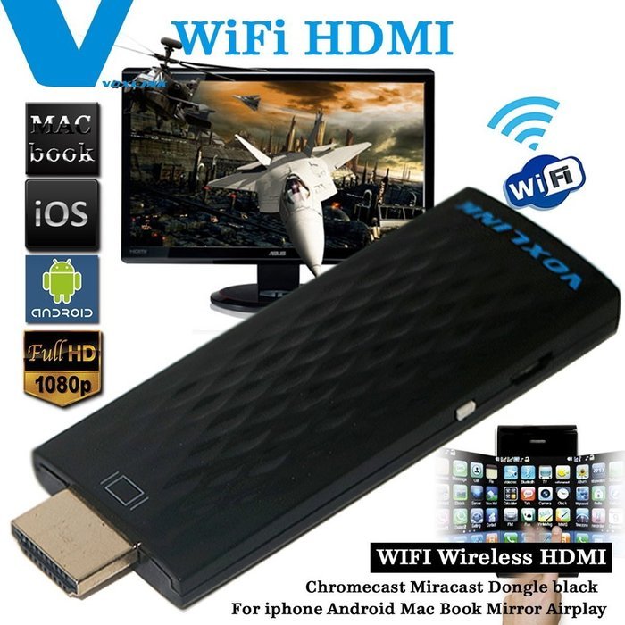 Voxlink Chromecast Miracast Dongle black WIFI Wireless HDMI For iphone Android Mac Book Mirror Airplay N2