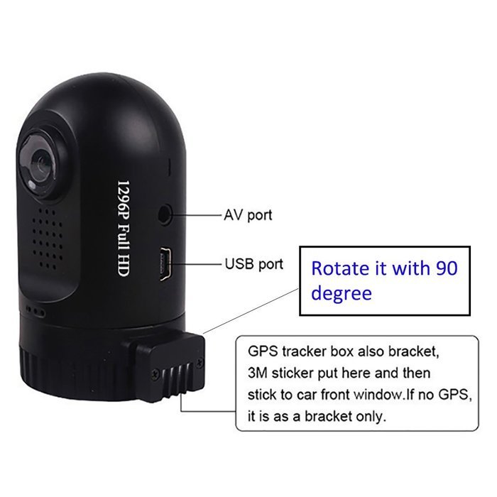 Generic Mini 0805 Dash Cam Ambarella A7LA50 Chip Super Hd 1296p Car Video Recorder N3