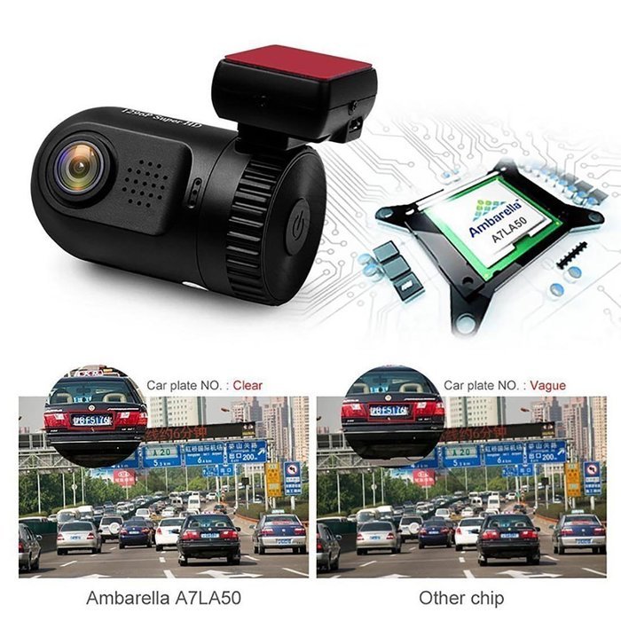 Generic Mini 0805 Dash Cam Ambarella A7LA50 Chip Super Hd 1296p Car Video Recorder N5