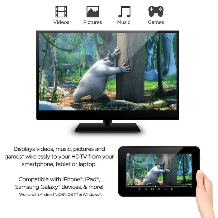 Ematic MDB012 MediaBeam Universal HDMI Streaming Media Player for iOS and Android N2