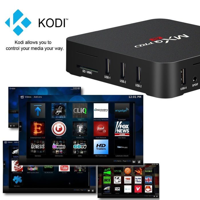 Padgene MX Pro Android 5.1 Lollipop OS TV Box Amlogic S905 Chipset Kodi 16.0 2G/16G Full Loaded Quad Core 4K Google... N3