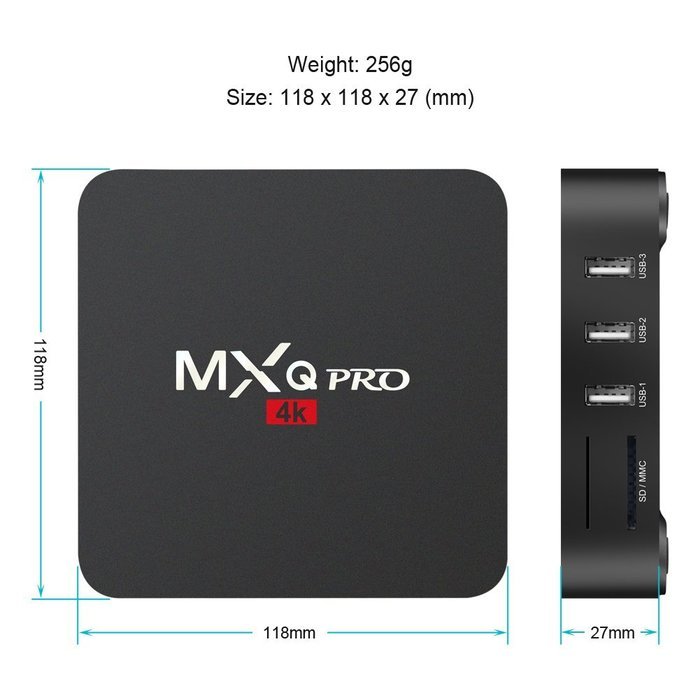 Padgene MX Pro Android 5.1 Lollipop OS TV Box Amlogic S905 Chipset Kodi 16.0 2G/16G Full Loaded Quad Core 4K Google... N6