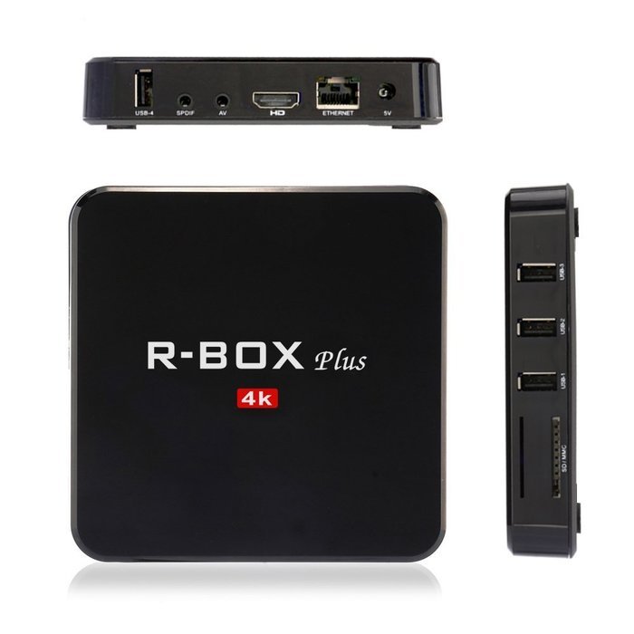 R-BOX Plus 4K KODI 16.1 Android 5.1.1 RK3229 2G/16G WIFI BT4.0 Miracast DLNA TV Box Android Mini PC N2