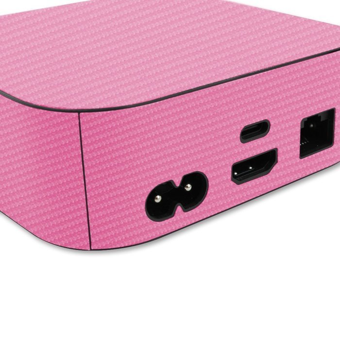 Skinomi TechSkin - Apple TV 2015 (4th Gen) Pink Carbon Fiber Full Body Skin / Front & Back Wrap Clear Film / Ultra... N3