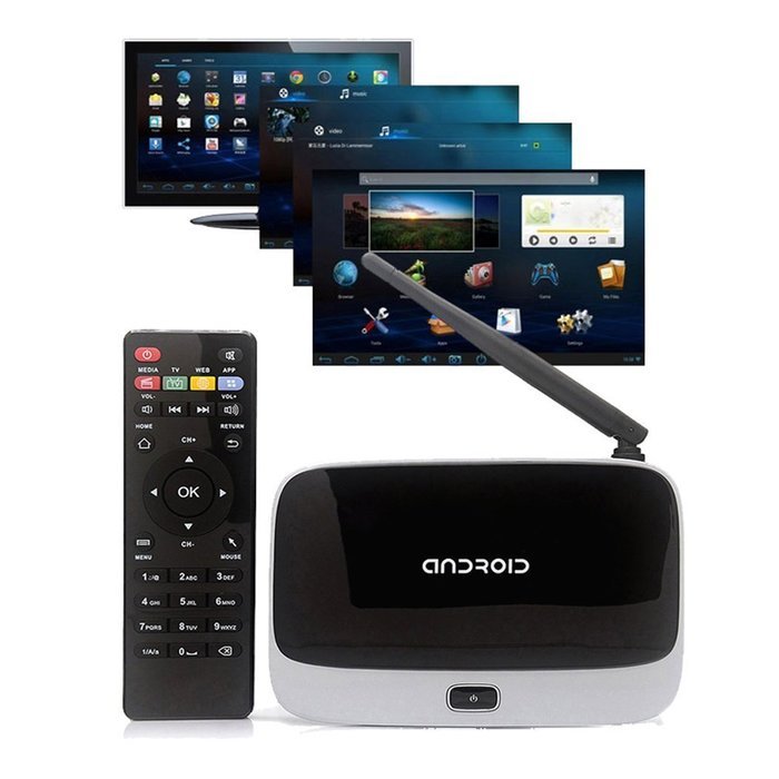 SHENNOSI CS918 Android 4.4 TV Box Player RK3188T Quad Core 1GB/8GB WiFi Smart TV Box WiFi 1080P Media Player with. N2