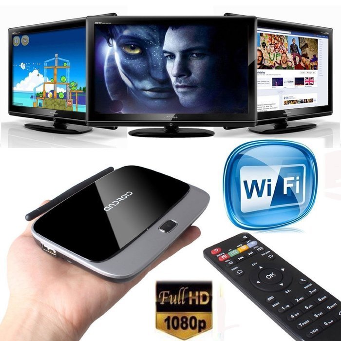 SHENNOSI CS918 Android 4.4 TV Box Player RK3188T Quad Core 1GB/8GB WiFi Smart TV Box WiFi 1080P Media Player with. N3