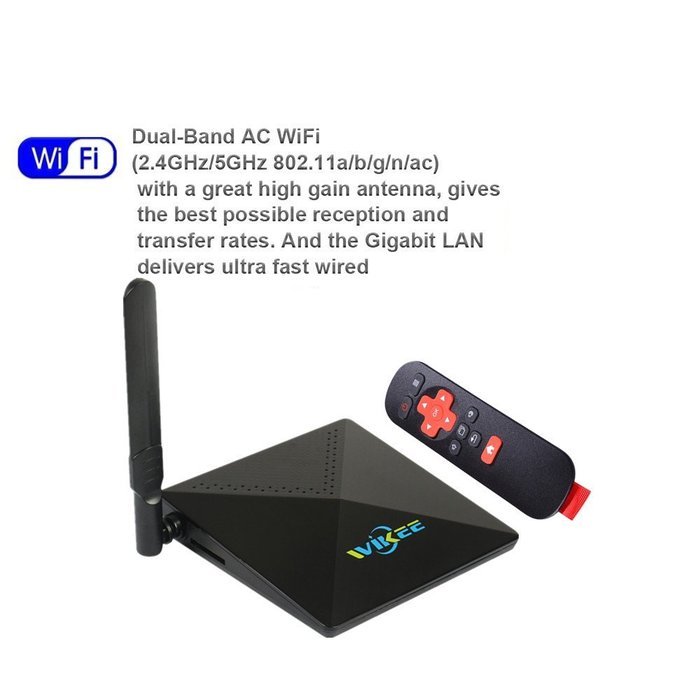 [2016 Free Wireless Mini Keyboard] WIIKEE W9 HD Android TV Box Amlogic S812 Quad Core KODI Fully Loaded Add-ons... N3