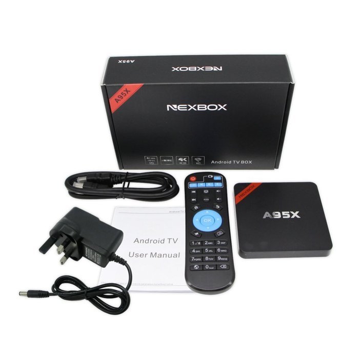 ESHOWEE Kodi Built IN 4K Amlogic S905 A95X Android 5.1 Smart TV Box 2G+16G UK Plug N2