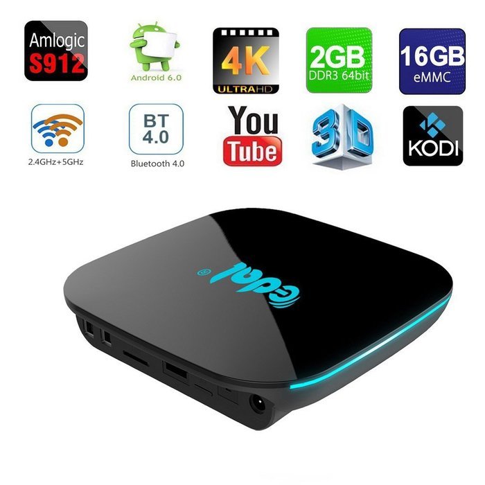 Balight 2017 New Series Xplayer TV Box Android 6.0 Amlogic S912 8 Core Octa-core Cortex-A53 2GB DDR3 + 16GB WIFI...