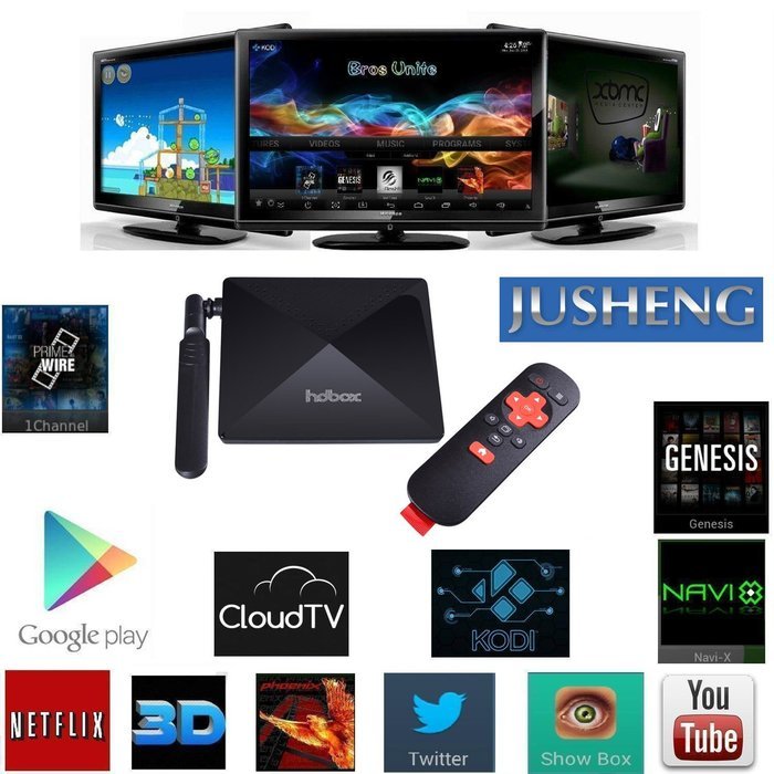 JUSHENG&reg; W9 T95 Android TV Box with kodi Fully Loaded XBMC Amlogic S812 Quad Core CPU Penta-core ARM Mali 450...