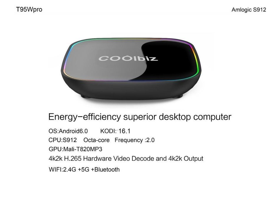 Hotkey S912 Android 6.0 TV Box Octa Core 2GB DDR3+16GB WiFi HD Media Player N4