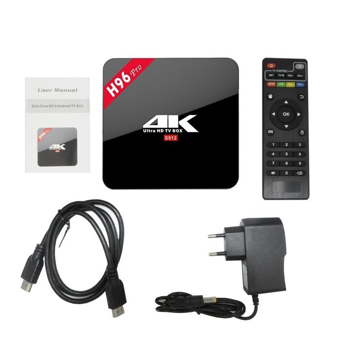 Android 6.0 Amlogic S912 Octa Core Marshmallow 3G 16GB H96 PRO TV BOX H.265 4K UHD 3D Kodi 17.0 Pre-installed... N3