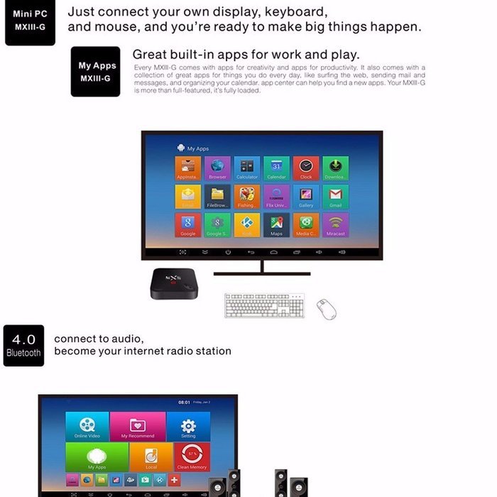 ELEGIANT Smart 4K TV Box - w/Amlogic S812 Quad Core [2G+16G 1000M LAN Ethernet Miracast/DLNA] Android 5.1 OS TV... N6
