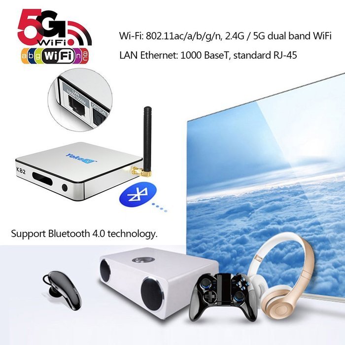 Docooler YOKATV KB2 Smart Android 6.0 TV Box Amlogic S912 Octa-core 64 Bit 2GB / 32GB KODI 17.0 XBMC VP9 H.265... N5