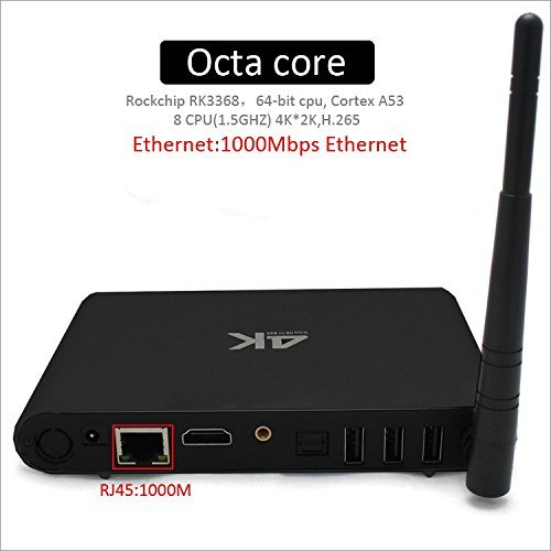 Google Android 5.1 RK3368 Octa-Core 2GRAM//8G Flash 2.4G/5.0G Dual Channel Wif with Antenna Support H.265 4K Free... N2