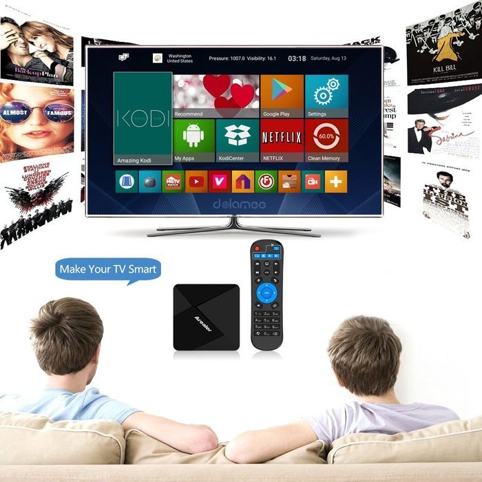 Arealer X9 Android 6.0 TV Box 2GB + 16GB Quad Core 64bit Amlogic S905X KODI 16.1 Support 2.4G & 5G Dual Band Wi-Fi... N7