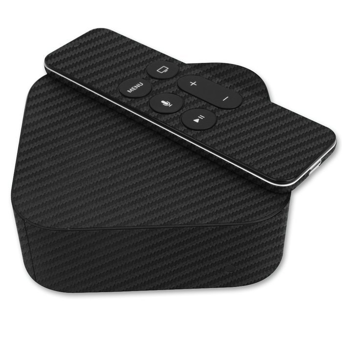 Skinomi TechSkin - Apple TV 2015 (4th Gen) Carbon Fiber Full Body Skin / Front & Back Wrap Clear Film / Ultra... N2