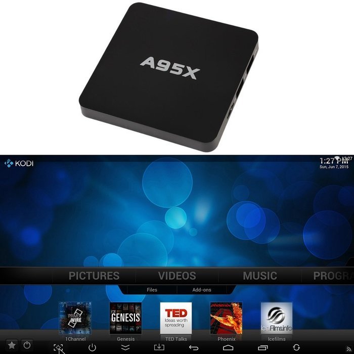 Supplylink Android 5.1 4K TV Box A95X Amlogic S905 Quad core Cortex A53 2.0GHz 64bit Mini PC KODI 16.0 Pre-installed... N3