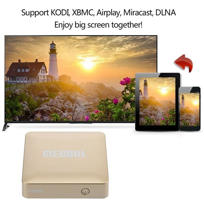 Vipwind HM8 Android 6.0 TV Box Marshmallow Amlogic S905X Quad Core KODI 17.0 4K 1G/ 8G WiFi LAN H.265 XBMC DLNA... N8