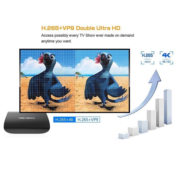 KOLOF NEXBOX A1 OTT TV Box Amlogic S912 Octa Core Android 6.0 KODI 16.1 2G RAM 16G ROM Streaming Media Player... N5