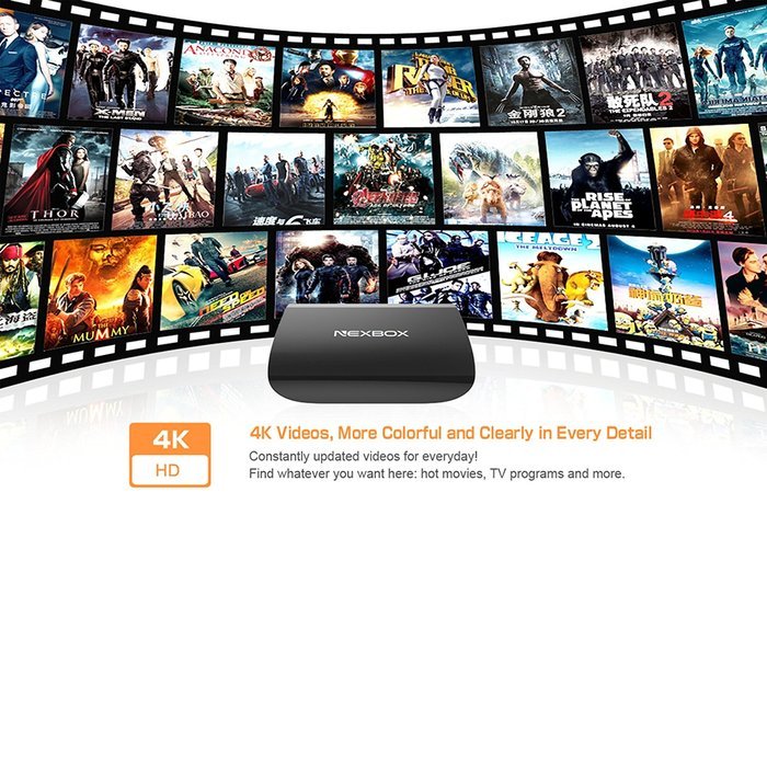 KOLOF NEXBOX A1 OTT TV Box Amlogic S912 Octa Core Android 6.0 KODI 16.1 2G RAM 16G ROM Streaming Media Player... N6