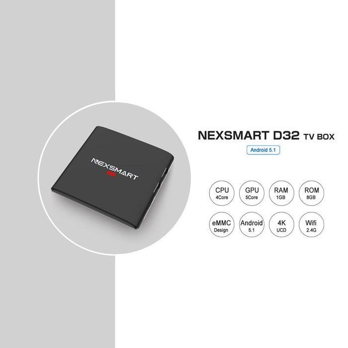 Balight 2017 New series NEXSMART D32 OTT TV Box 1+8GB RK3229 Quad-core Cotex A7 1.5GHz 32bit Android 5.1 KODI... N2