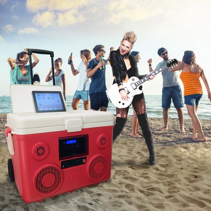 TUNES2GO CA-E065A KoolMAX Bluetooth 350-Watt Portable PA Speaker (Blue) N14