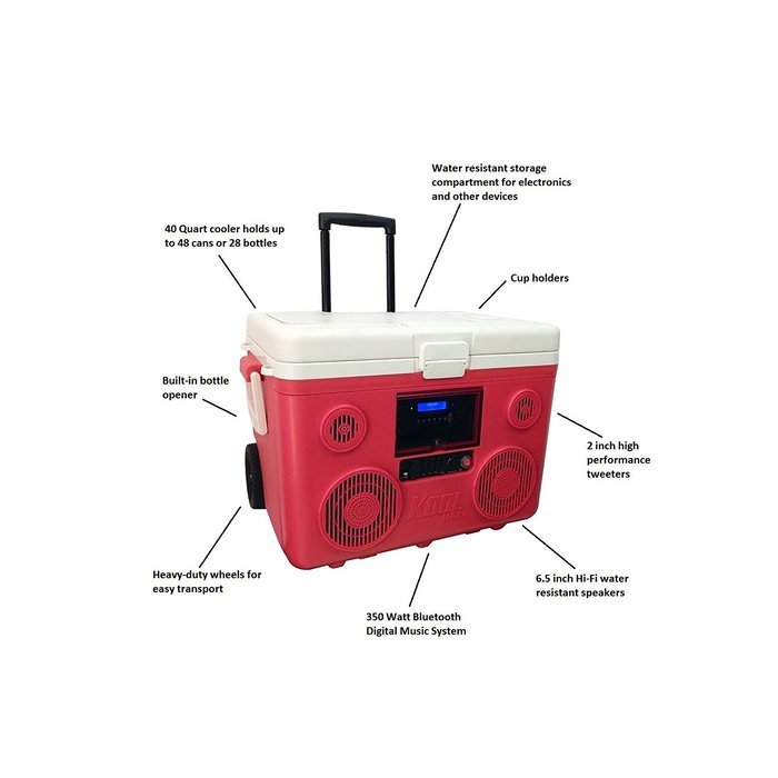 TUNES2GO CA-E065A KoolMAX Bluetooth 350-Watt Portable PA Speaker (Blue) N24