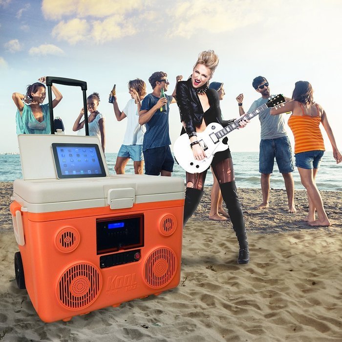 TUNES2GO CA-E065A KoolMAX Bluetooth 350-Watt Portable PA Speaker (Blue) N28