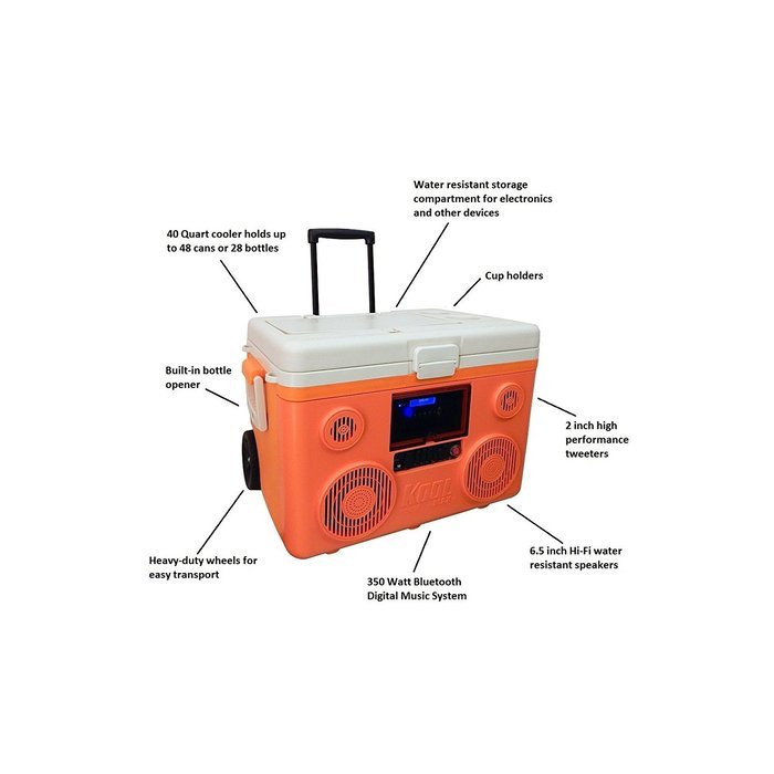 TUNES2GO CA-E065A KoolMAX Bluetooth 350-Watt Portable PA Speaker (Blue) N36