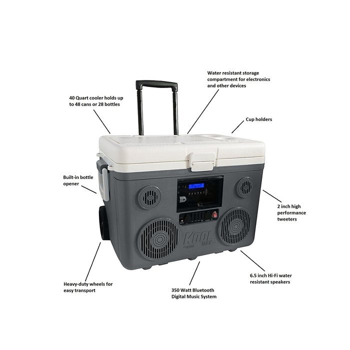 TUNES2GO CA-E065A KoolMAX Bluetooth 350-Watt Portable PA Speaker (Blue) N50