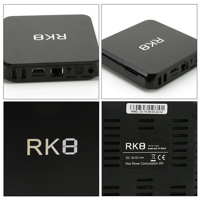 KOLOF RK8 RK3368 Octa Core Android 5.1 Lillipop Smart TV BOX 2GB 8GB KODI 15.2 Streaming Media Player N3