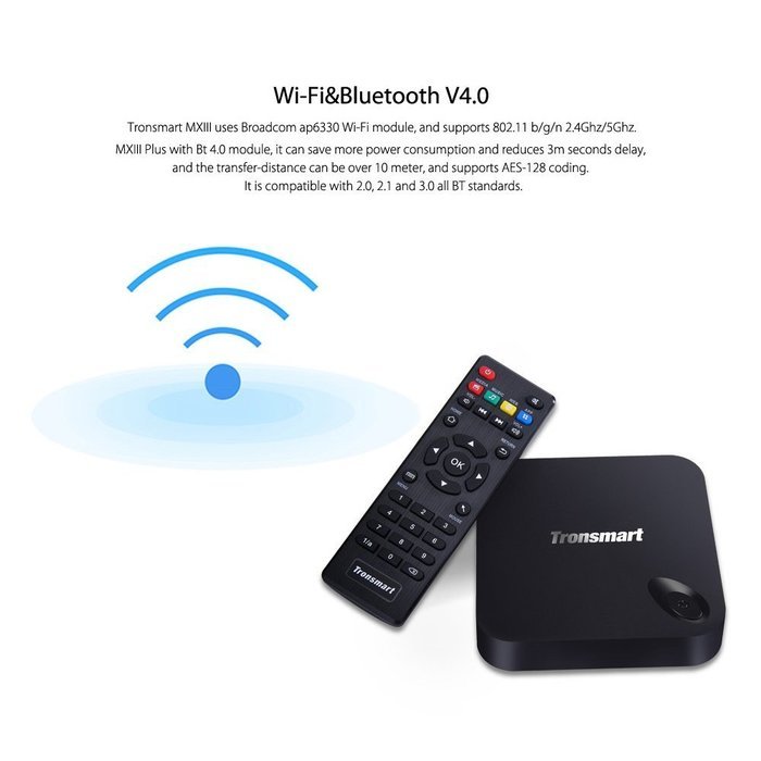 New Tronsmart MXIII Plus Quad Core Amlogic S812 Mali-450 Android 4.4 TV Box 4K HD XBMC 2GB RAM 16GB ROM Wifi Dual... N7