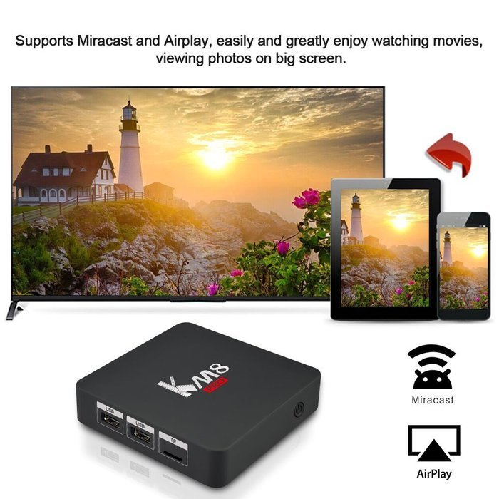 Docooler KM8 PRO Smart TV Box Android 6.0 Amlogic S912 Octa-core 64 Bit 2GB / 16GB KODI 17.0 XBMC VP9 H.265 UHD...