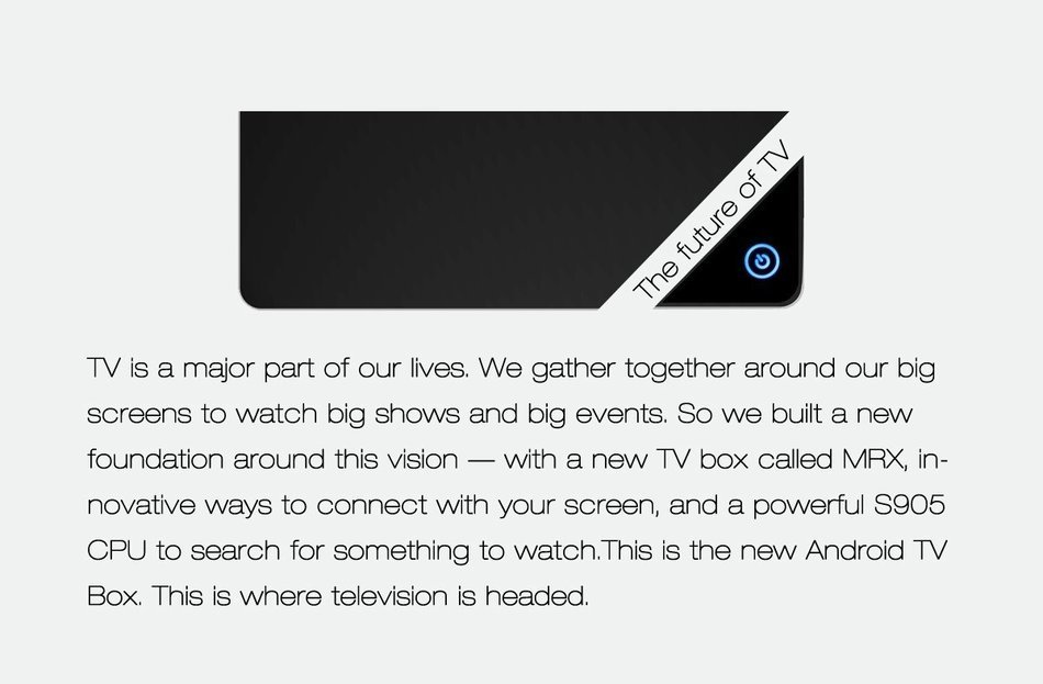 Android Smart Set top TV Box MRX With AML S905 Quad Core CPU Support UHD Video N4