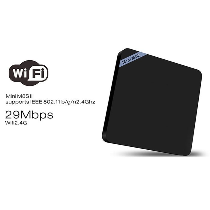 Docooler Mini M8S II Smart Android 6.0 TV Box (Amlogic S905X Quad Core KODI VP9 UHD 4K 2G / 16G XBMC DLNA Airplay... N4