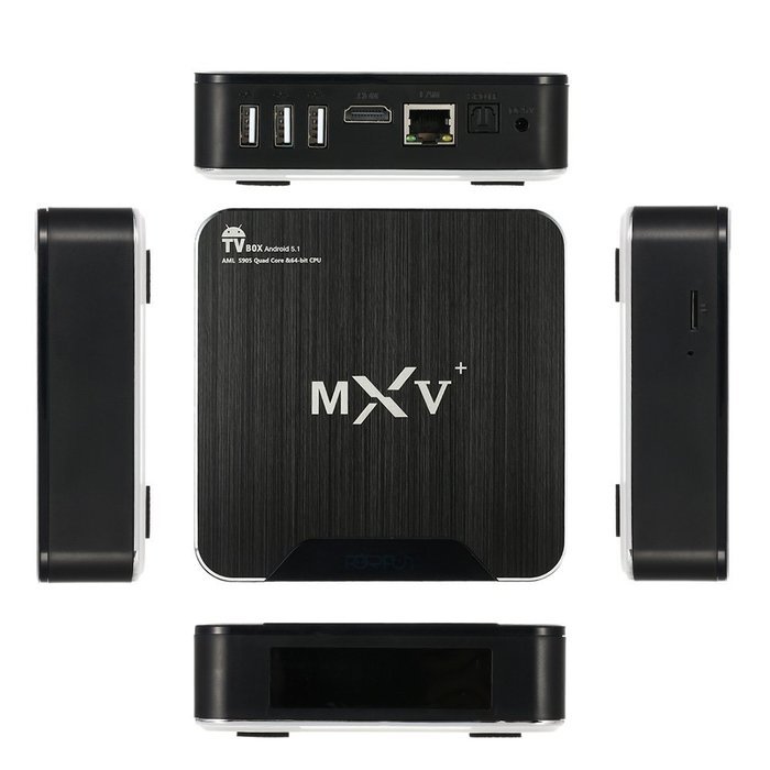 Vipwind MXV+ /Plus Smart Android 5.1 TV Box S905 Quad-Core 1G / 8G KODI XBMC 4K 3D WiFi H.265 Miracast Bluetooth4.0... N3