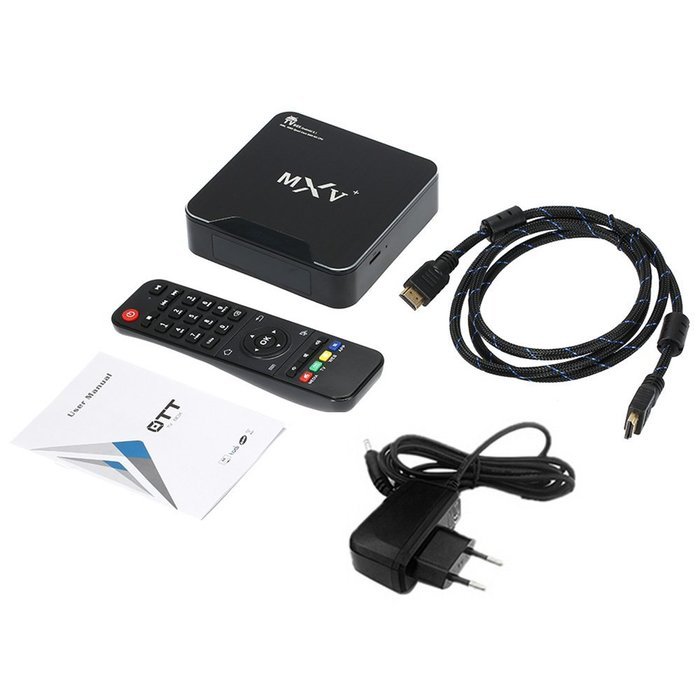 Vipwind MXV+ /Plus Smart Android 5.1 TV Box S905 Quad-Core 1G / 8G KODI XBMC 4K 3D WiFi H.265 Miracast Bluetooth4.0... N5
