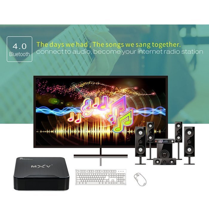 Vipwind MXV+ /Plus Smart Android 5.1 TV Box S905 Quad-Core 1G / 8G KODI XBMC 4K 3D WiFi H.265 Miracast Bluetooth4.0... N7